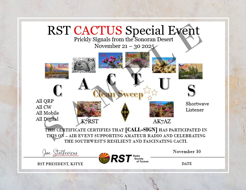 Example CACTUS Certificate